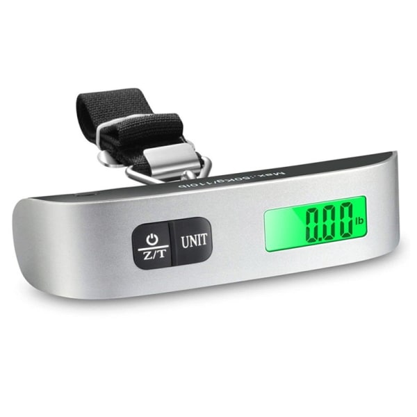 Portable Electronic Luggage Scale, 110lb/50kg High Precision Digital Scale, Backlit LCD Display with 4 Units Conversion