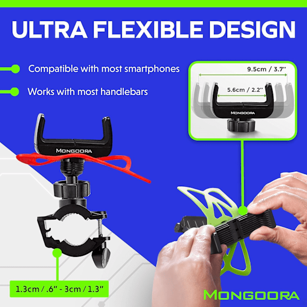 Cykeltelefonholder - Universal - iPhone & Android - Telefonholder til iPhone