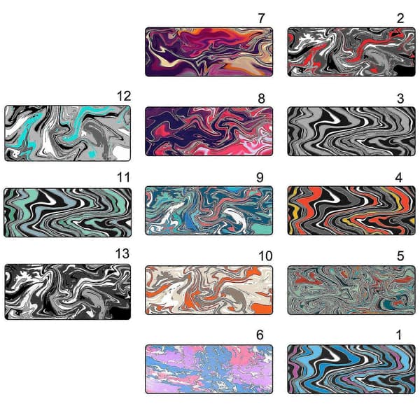 GOJOY Musematte Fortykket Sklisikker Stor Abstrakt Kunst Teppe Gaming Musematte Bordmatte For Datamaskin 3