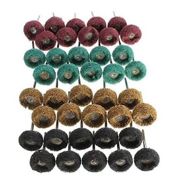 40-pack 25 mm polerskivor, polerset för roterande verktyg, 1 tum slipande polerskiva