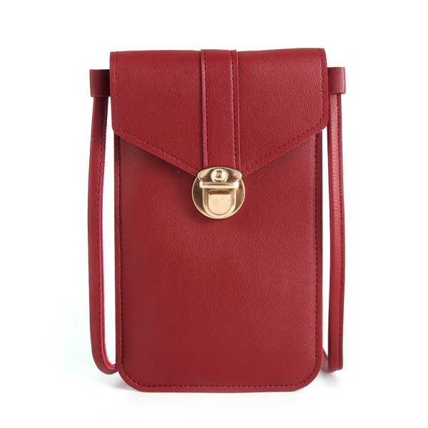 Mobilväska pekskärm Retro spänne red