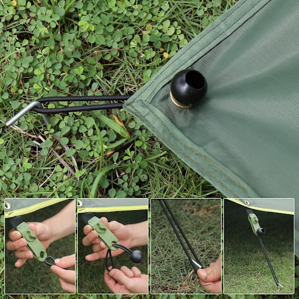 35 stk. Bungee-snore med kugler, holdbare bærbare bungee-kugler, polypropylen og latex-flettet presenning bungee-kugler til presenninger, telte, camping 8 Inch