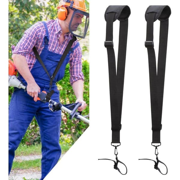 2 Justerbare Skulderstropper Sele til Buskrydder til Plæneklipper Buskrydderbælte KM, STIHL FS (Sort)
