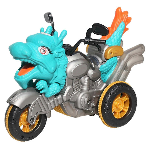 Dinosaur Motorcykel Pojkar Presenter Barn Leksak Fjärrkontroll Diy Kreativ Deformation Bil Leksaker Blue B