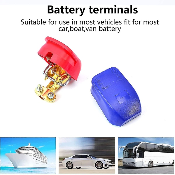 Snabbkopplingsbatteriterminaler, lämpliga för bilar Lastbilar (2 par)