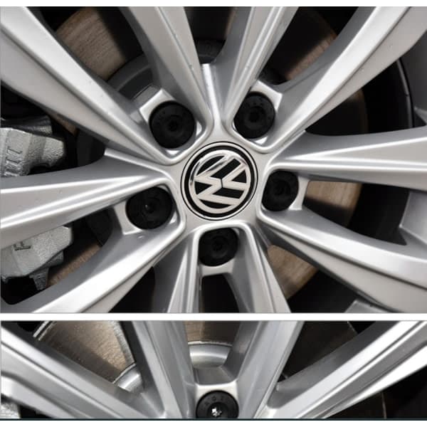 Passar Volkswagen 5-klor navkapsel däcklogotyp 135mm (4 st)