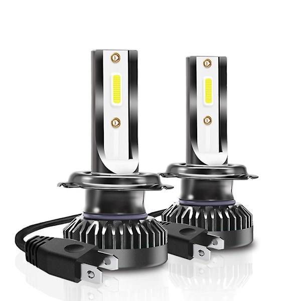 2x H4 9003 COB LED-ajovalopaketti 80W 8000LM Korkea ja matala säde 6000K Valkoinen H7