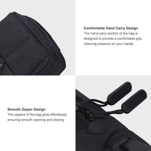 Laptop Resväska, Unisex, Arbetsryggsäck med USB-laddningsport, Datorväska, Casual Daypack för Män och Kvinnor, Svart