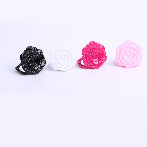 Mini Spegel Retro Ros Blomma Portabel Liten Ficksminkspegel Dubbelsidig Handspegel Kompakt Kosmetisk Skönhetsverktyg Black