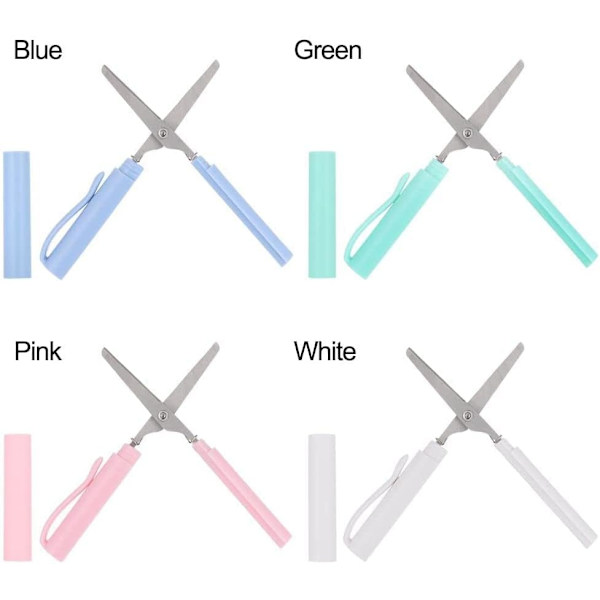 Pen-Formet Små Bærbare Saks Papir Saks Design Student Sikker Skæring Kunst Kontor Skoleforsyning Papirvarer (Baby Pink)