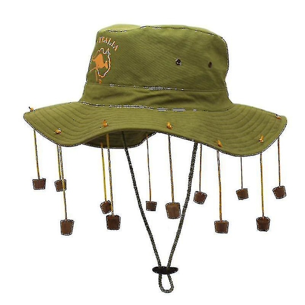 Unisex Aikuisten Australian Kengurun Aussie Outback Hat Korkkien kanssa Fancy Dress Accessory SIZE 59