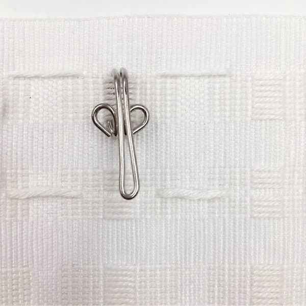 100-pack metall gardinhuvudband draperikrokar, silver