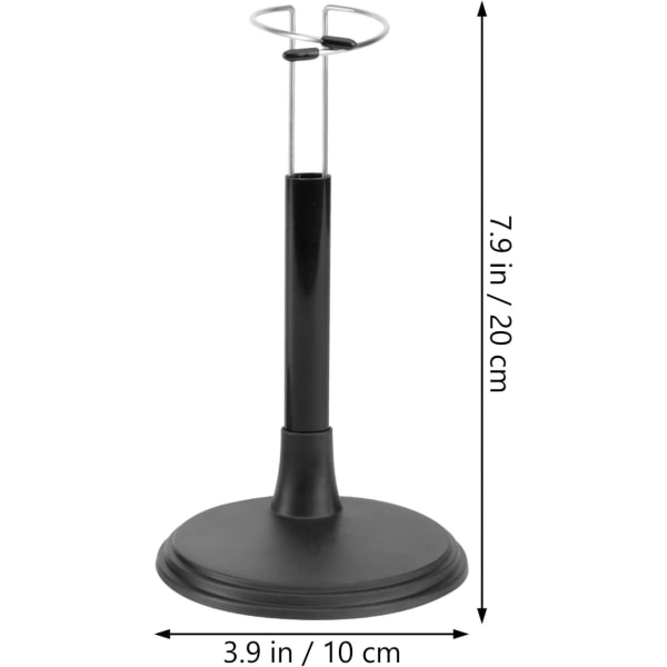 2 stk Dukke Stativ Display Holder Dukke Støttebrakett Teddybjørn Stativ Mannequin Modell Display Holder for DIY Håndverk Dukker Svart 20cm