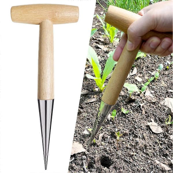 Såmaskin Hull Puncher Bærbar Lett Hageverktøy for Omplanting 2pcs
