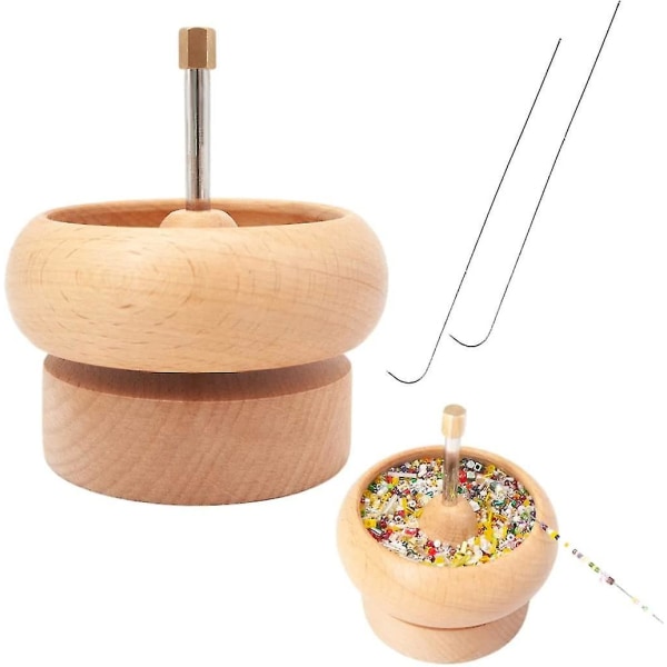 Pärlsnurra, träpärlsnurra för smyckestillverkning, gör-det-själv-tillverkning pärlsnurrasats String pärlsnurra Loader Crafting Tool