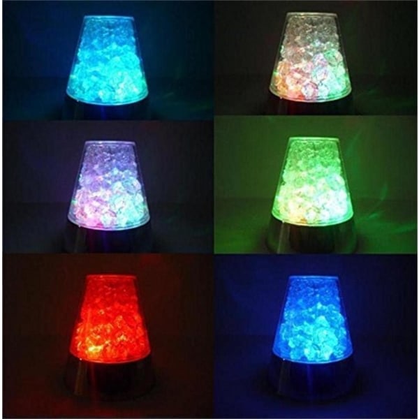 Fargeskiftende Krystallfiberoptisk Nattlampe, LED Bordlampe Fargerik Stjernehimmel Fiberoptisk