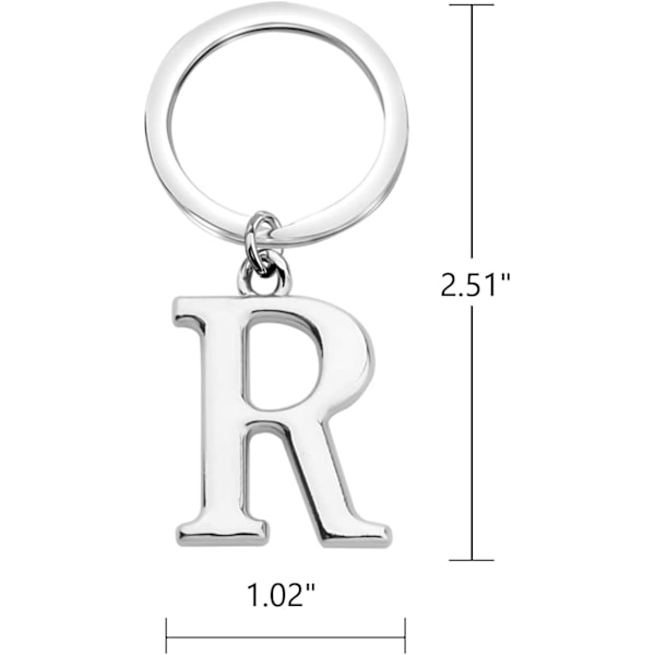 Nøglering Bogstav - Initial Alfabetet Nøglering Charm Bogstav R