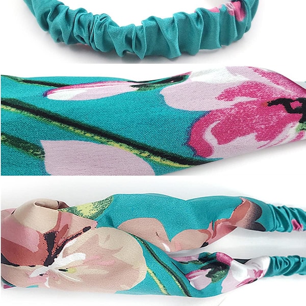 1 stk Hårbånd 1 Pakke Hodebånd for Kvinner Elastisk Hodebånd Sklisikkert Mote Kvinners Turban Hode Emerald