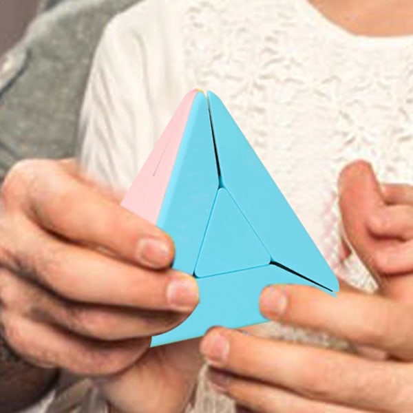 Pyramid Speed Cube - ABS Material Pyraminx Stickerless | Oppmuntre til læring Magic Cube | Flytende rotasjon Puslespill Twist | Visuell glede Puslespill Cube leketøy windmill