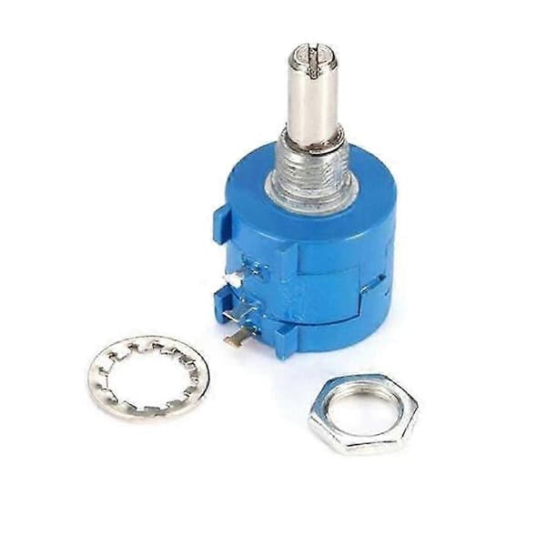 1 stk. Præcisions Multiturn Potentiometer 10K Ohm Potentiometer Justerbar Modstand (Blå)