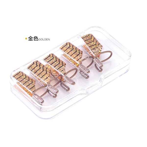 Manikyrförlängning fingerstöd kristall nagel fototerapi nagelförlängning nagel metall aluminium fingerset 5st gold