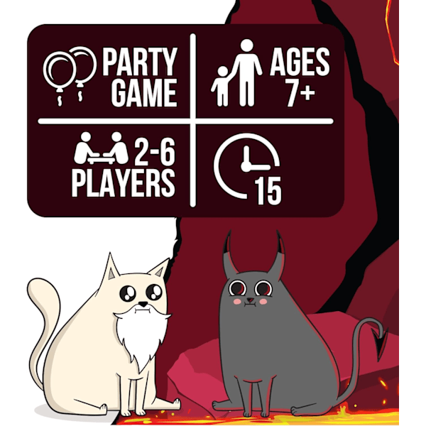 Exploding Kittens Gud mod Ond - 55 Kort Inspireret af Netflix-Serien - Niveauer Exploding Kittens med Nye Figurer