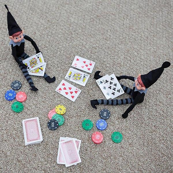 Elves Behavin Badly -pehmeä lelu pitkillä jaloilla ja pehmeällä vartalolla, musta joulukoriste Boy