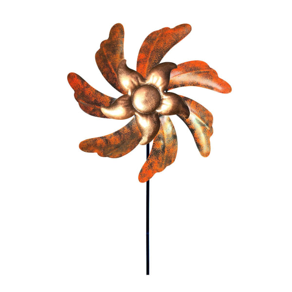 Smidesjärn väderkvarn dekoration Retro vindfångare hantverk Pinwheel Art Stake Ornament