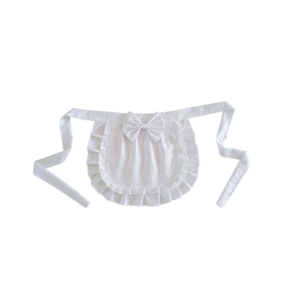 Retro Forkle Midjeforkle Midjeforkle For Jenter Tight Kostyme Hvit Bomull Halvforkle Fest Hot Off-White