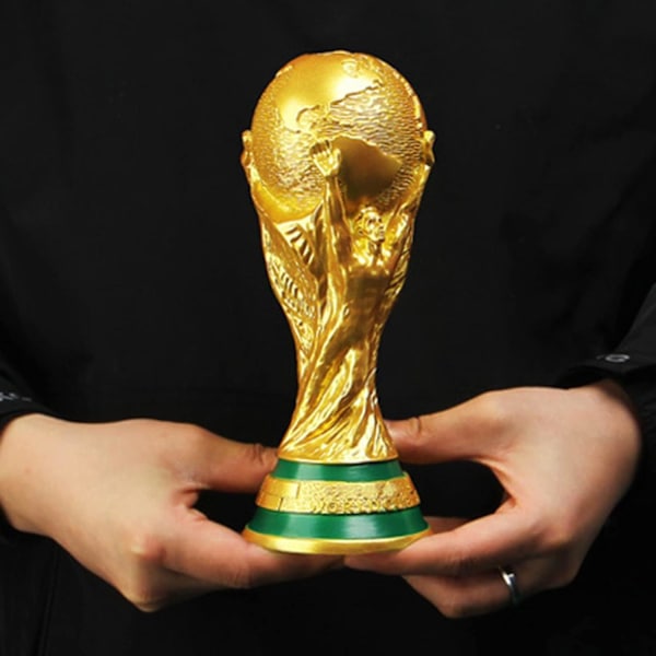 Fodbold VM Trofæ Replika Samleobjekt - Resin Sports Fan Kontor Dekoration 36cm