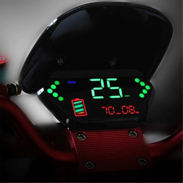 48v/60v Til Elektrisk Motorcykel Odometer Digitalt LCD Display Omdrejningstæller LCD Speedometer