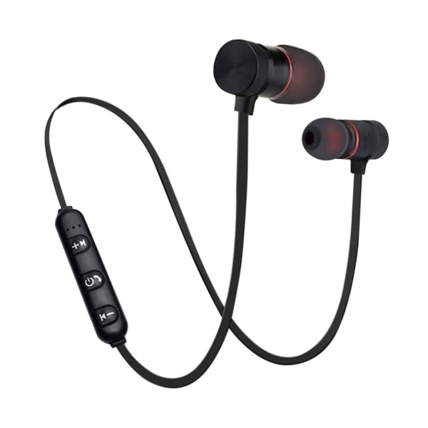 Bluetooth-hörlurar Magnetiska Sport 4.1 Trådlösa Handsfree Headset Halsband Hörlurar Stereo Hörlurar för iPhone Android Svart Black