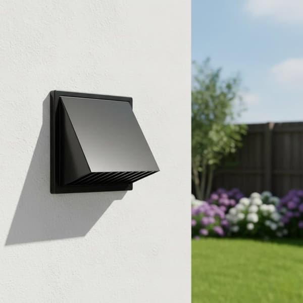 Ventilasjonsrist - 1 enhet - ABS - Tilbakeslagsventil - Veggmontert ventilasjonsutløp - Grå 100mm