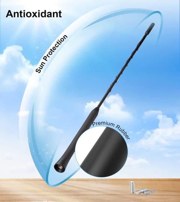 Kraftig Bilantenne - Universal Bilradioantenne til Alle Bilmodeller - Bilradioantenne med Modtagelse
