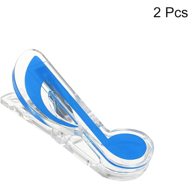 sourcing map Musiknoteklips Plastik Musiknoteklips Bogmærke Papirvarer til Musikpapir Bogtilbehør Kvarte Klips Pakke med 2 Blue