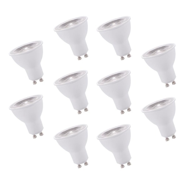 10 stk. Gu10 7w LED spotlight 500 lumen 220v spotlight lampe hjem Hvidt lys