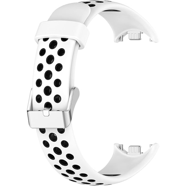 Älykellohihna Xiaomi Mi Band 8:lle yhteensopiva, silikoninen ranneke, vaihtohihna rannekkeelle, rannekkeen lenkki lisävarusteet white black