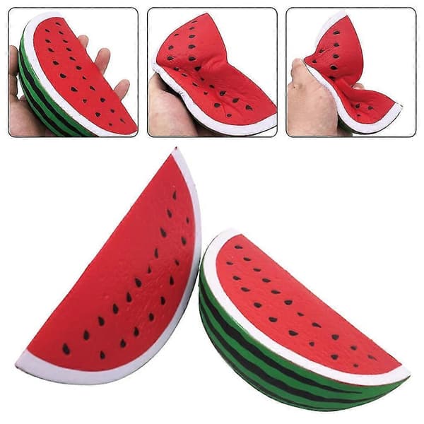 Frukt Vannmelon Squishy Leke Stress Relief Gave Strømpefyll 14cm watermelon