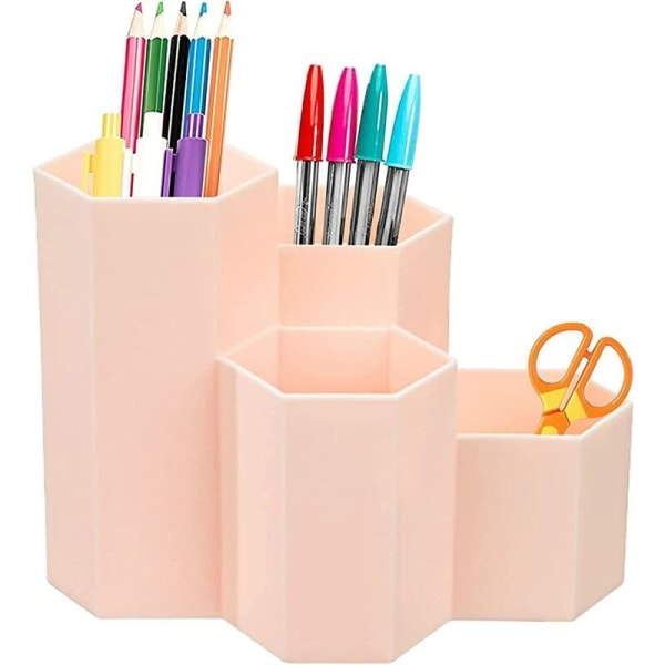 Hexagonal Pen Holder.Plastic Hexagonal Pen Holder.Pencil Organizer.Hexagonal Pen Holder Stationery.Pencil Container Multifunction