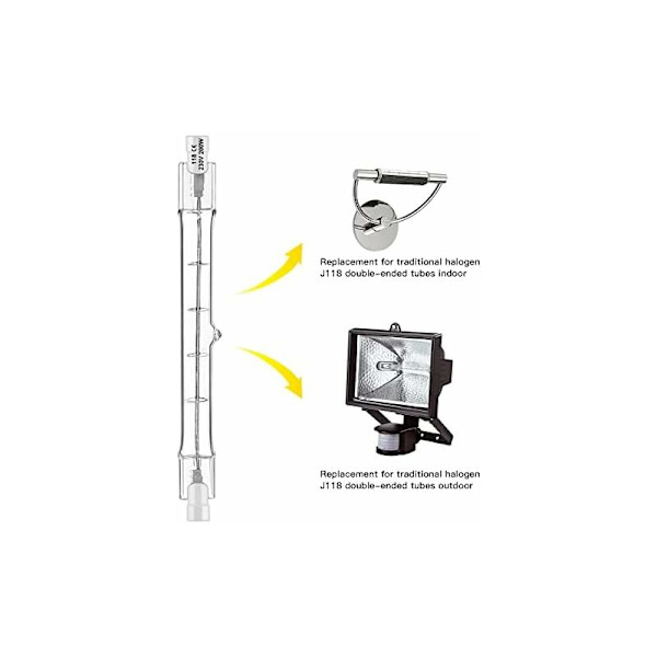 5 kpl R7s halogeenivalaisimia 118 mm 300 W 220 V