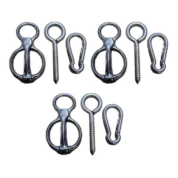 3 sett Heste Binde Ringer Hesteutstyr Snap Spenne Sikkerhets Heste Tilbehør-Bra