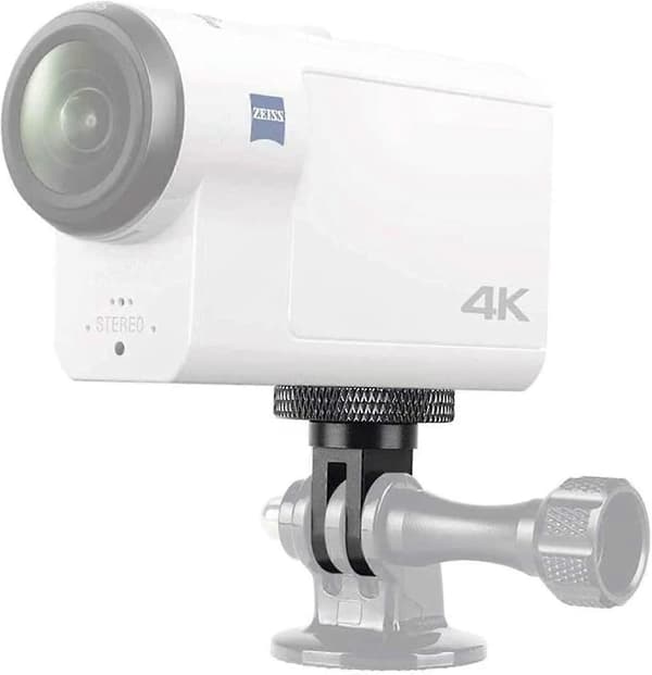 Tripod Adapter Kameramonteringstilbehør Aluminium Adapter Montering af Kameraer Til For Gopro Mount Og Andre Action Kameraer (2 Stykker, Sort)
