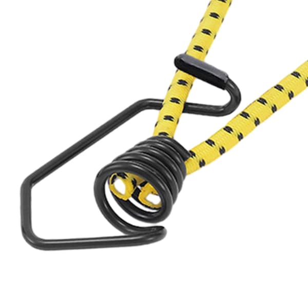 Elastiksnor med krog 6 mm reb Elastik Baldakin Bindere til Lastbiler Bannere Camping Sort Yellow 20cm