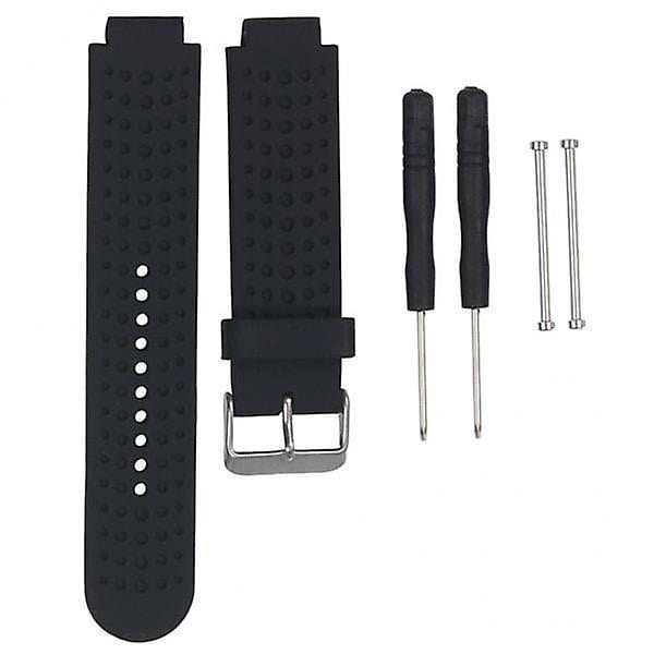 2x20mm Blød Silikone Erstatningsarmbånd til Garmin Forerunner sort