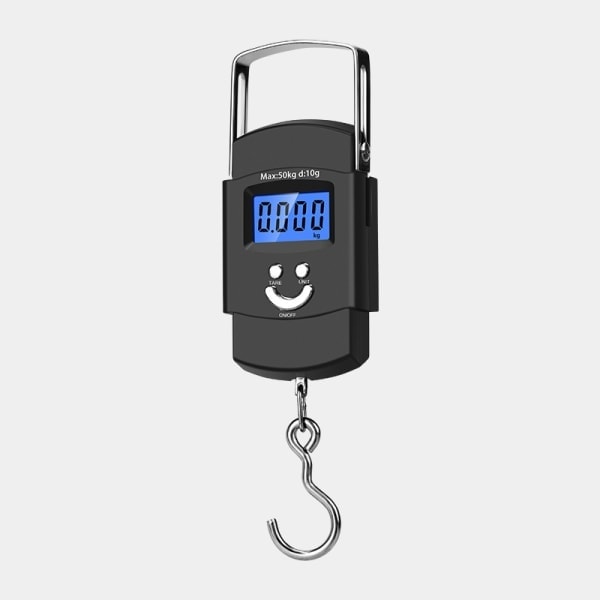 Bærbar Vægt, 110LB/50KG Digital Bagagevægt med Krog Fiskevægt med Baggrundsbelyst LCD-Display Digital Vægt til Live Shopping Udendørs