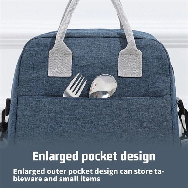 Lunch Bag Student Thermal Lunch Box blue