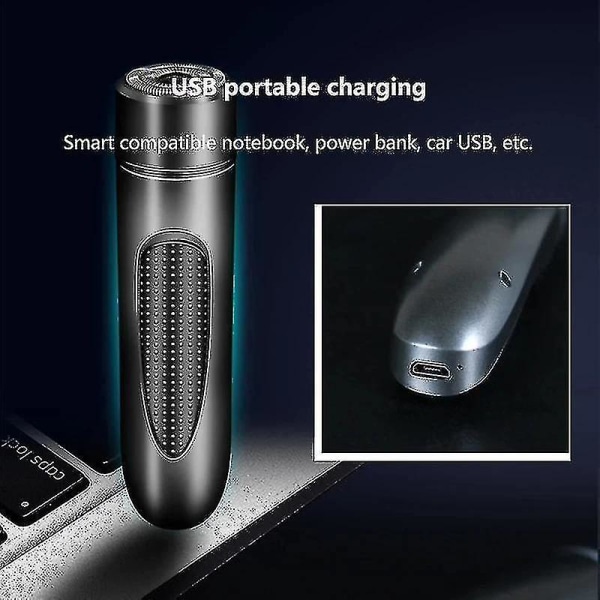 Rakapparat USB elektrisk rakapparat Bärbar trimmer (svart)