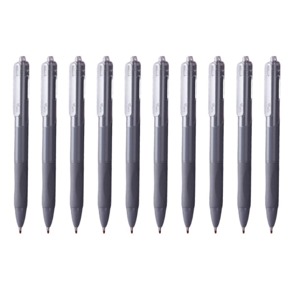 10-pak indtrækkelig neutral pen 0,5 mm sort blæk gel pen hurtigtørrende signaturpen kontor skoleartikler Grey
