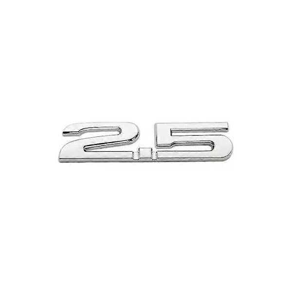 3D Metallkrom Svart Logotyp 2.0 2.5 Emblem Bil Skärm Badge Bagageutrymme Dekal För Mazda CX5 2.0 2.5 Stikcer Tillbehör Silver 2.5