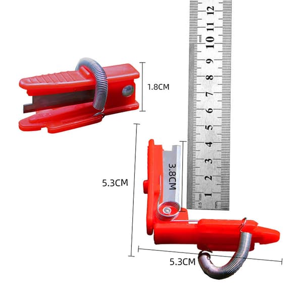 Fruktplukker Grønnsaksplante Tommelkutter for Hage red 3pcs
